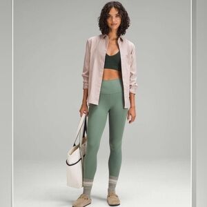 Lululemon Relaxed-Fit Casual Brown Tan Cotton-Blend Poplin Button-Down Shirt M